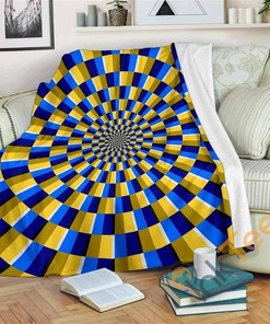 Dartboard Moving Optical Illusion Sherpa Fleece Blanket Gifts for Family, for Couple