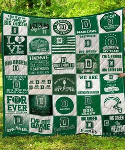 Dartmouth Big Green Ncaa Quilt Blanket Bedding Set