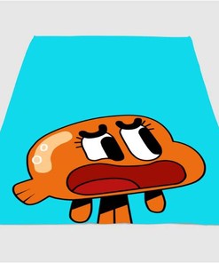 Darwin Watterson The Amazing World Of Gumball Sherpa Fleece Blanket Gifts for Family, for Couple