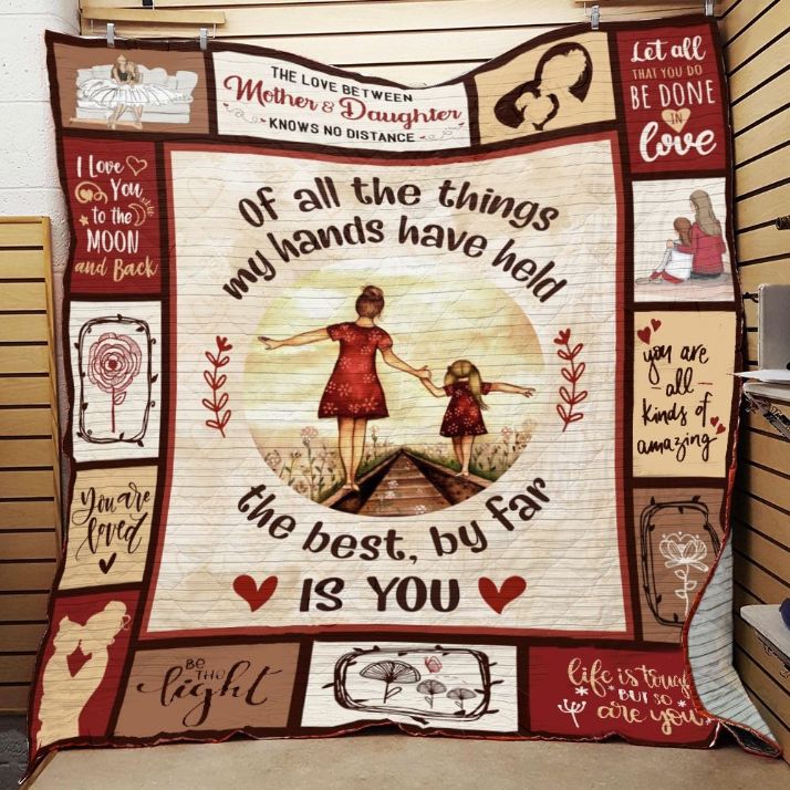 Daughter And Mom I Love You To The Moon And Back Quilt Blanket Bedding Set