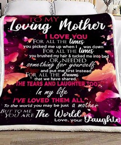 Daughter To Mom Butterfly Fleece Blanket Quilt Blanket Bedding Set Gift For Mom79