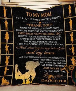 Daughter To Mom For All The Times Quilt Blanket Bedding Set