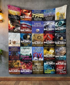 David Baldacci Books Quilt Blanket Bedding Set