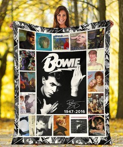 David Bowie Music Sherpa Fleece Blanket Gifts for Family, for Couple