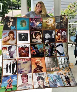 David Bowie Quilt Blanket Bedding Set With Pilliwcases Option Ver3