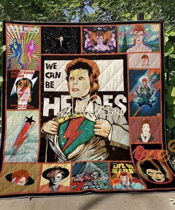 David Bowie We Can Be Heroes Quilt Blanket Bedding Set