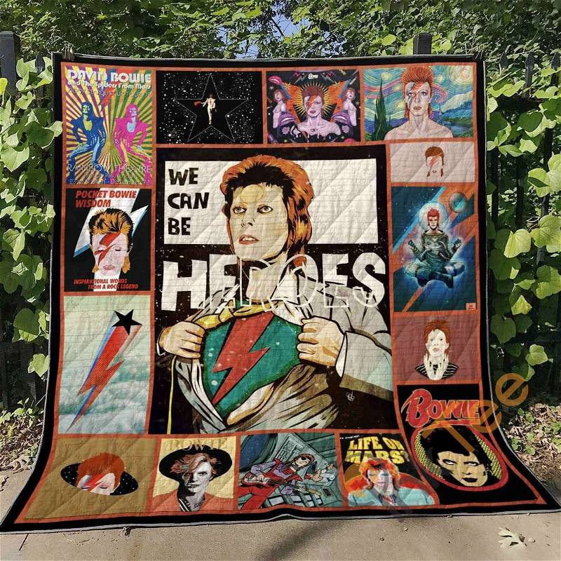 David Bowie We Can Be Heroes Quilt Blanket Bedding Set