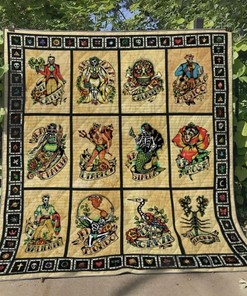 Day Of The Dead Quilt Blanket Bedding Set for Home Décor