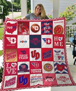 Dayton Flyers Ncaa Quilt Blanket Bedding Set for Home Décor