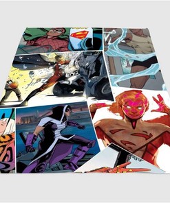 Dc Comics Style Sherpa Fleece Blanket Gifts for Family, for Couple