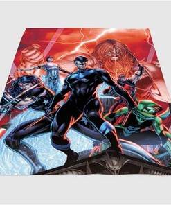Dc Heroes Comic Character Sherpa Fleece Blanket Gifts for Family, for Couple