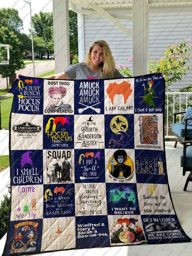 Dd Hocus Pocus Quilt Blanket Bedding Set for Home Décor