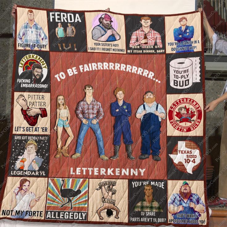 Dd Letterkenny Quilt Blanket Bedding Set for Home Décor