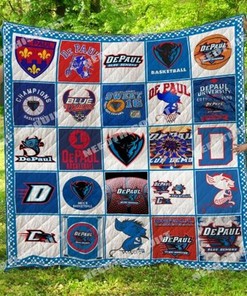 DePaul Ncaa Depaul Blue Demons Collection Collected Love Quilt Blanket Bedding Set