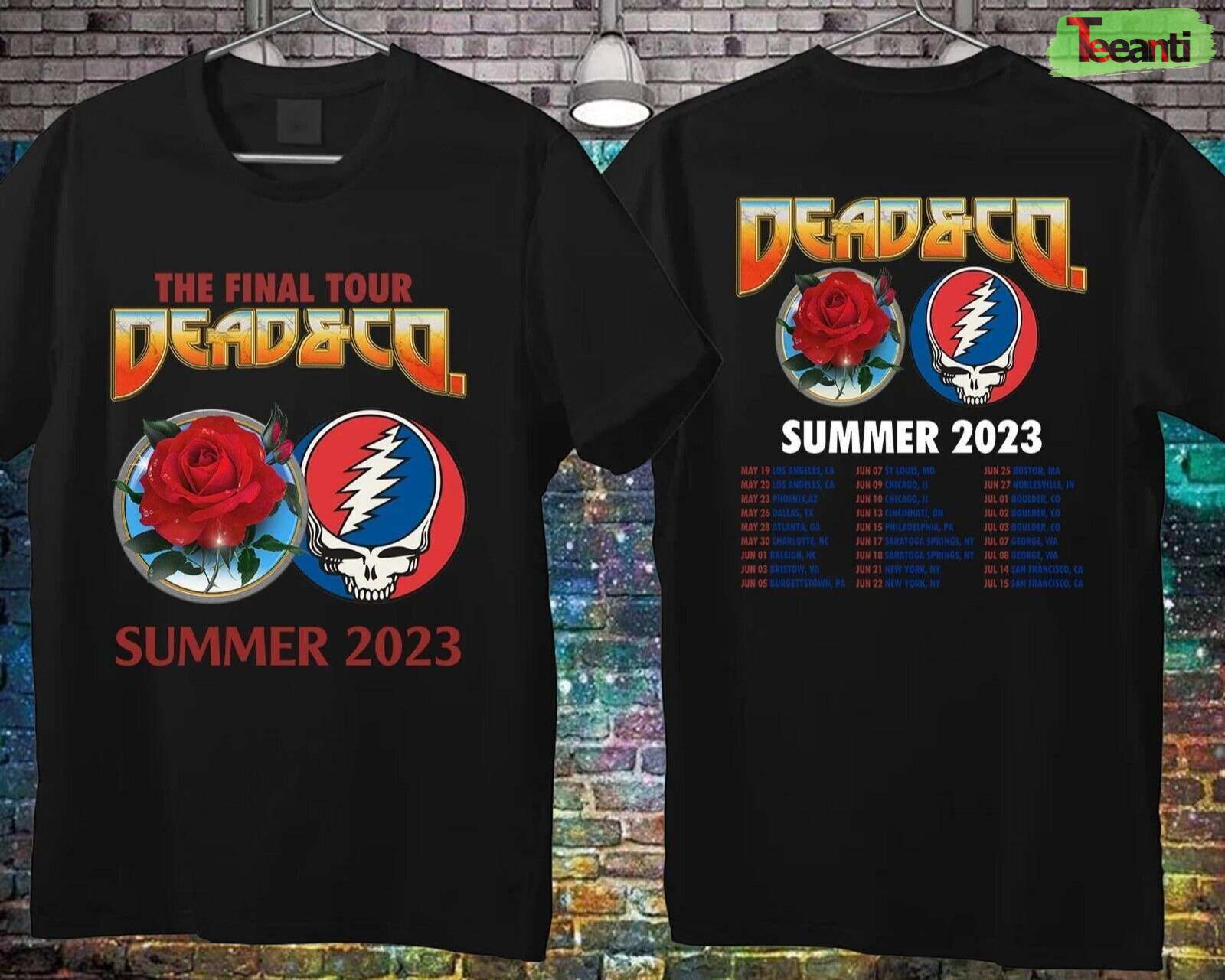 Dead And Company Announce Final Summer Tour 2023 Double Sided Favorite T-Shirt
