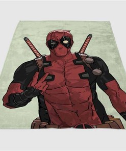 Deadpool Backgrounds Sherpa Fleece Blanket Gifts for Family, for Couple