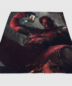 Deadpool Bang Sherpa Fleece Blanket Gifts for Family, for Couple