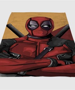 Deadpool Graffiti Sherpa Fleece Blanket Gifts for Family, for Couple