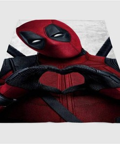 Deadpool Love Sherpa Fleece Blanket Gifts for Family, for Couple
