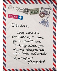 Dear Dad Envelope I Love You To Dad Email Fleece Blanket Gift For Dad69