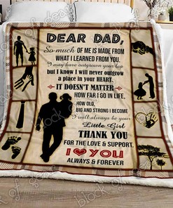 Dear Dad From Kids I Know I Never Outgrow Personalized Quilt Blanket Bedding Set