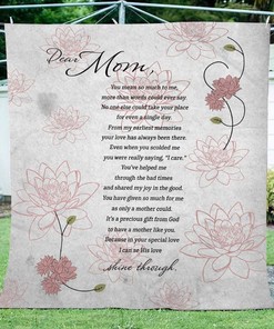 Dear Mom Fleece Blanket Quilt Blanket Bedding Set Letter From Daughter For Mother's Day Christmas Family Blanket
