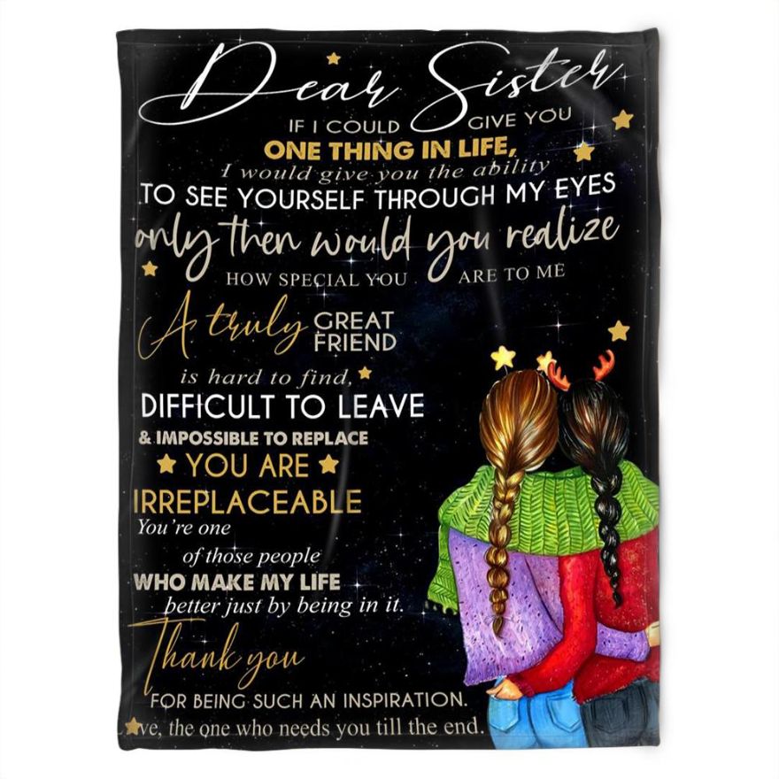 Dear Sister Blanket To See Yourself Through My Eyes For Sister Family69