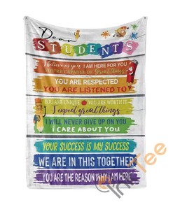 Dear Students Wall Art Sherpa Fleece Blanket Gifts for Family, for Couple