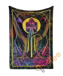 Death Arcana Tarot Art Sherpa Fleece Blanket Gifts for Family, for Couple
