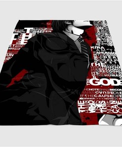 Death Note Typography Sherpa Fleece Blanket Gifts for Family, for Couple