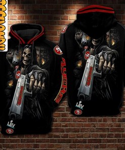 Death Skull SF 49ers 3D Hoodie