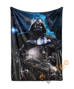 Death Star Darth Vader Sherpa Fleece Blanket Gifts for Family, for Couple
