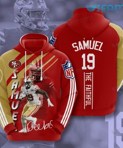 Deebo Samuel Hoodie 3D The Faithful Signature San Francisco 49ers Gift