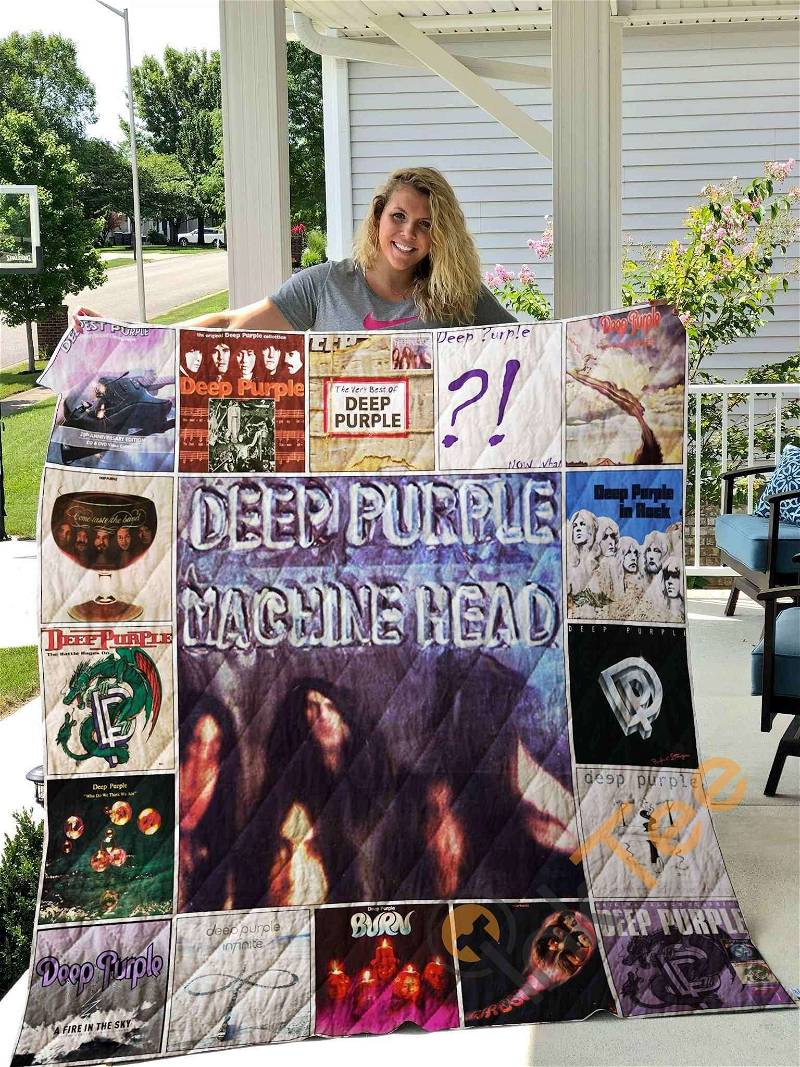 Deep Purple Quilt Blanket Bedding Set