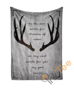 Deer Bible Verse Sherpa Fleece Blanket Gifts for Deer Lovers