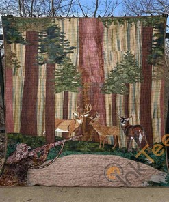Deer Hunter Quilt Blanket Bedding Set