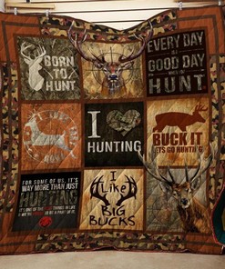 Deer Hunting Quilt Blanket Bedding Set for Hunting Lovers