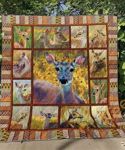 Deer V1 Quilt Blanket Bedding Set