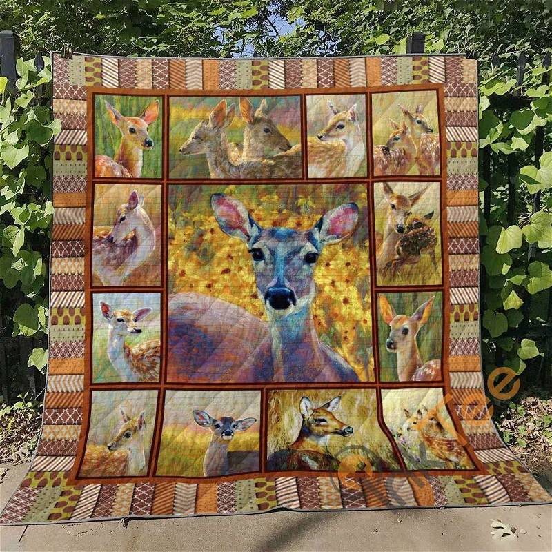 Deer V1 Quilt Blanket Bedding Set