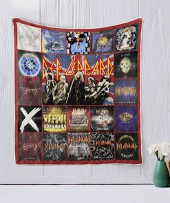 Def Leppard Rock Band Vintage Quilt Blanket Bedding Set