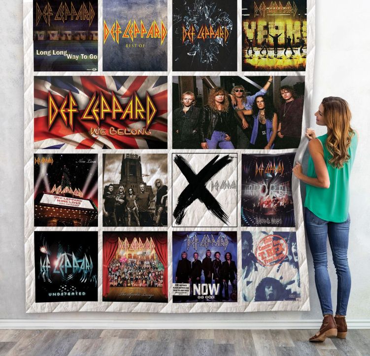 Def Leppard Throws Album Collection Quilt Blanket Bedding Set