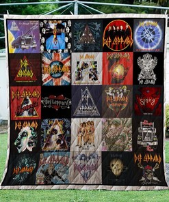 Def Leppard Tshirt Quilt Blanket Bedding Set for Home Décor
