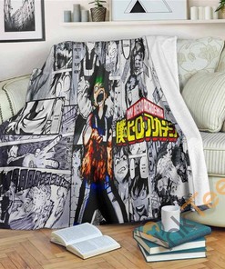 Deku Bokuno Hero Academia Sherpa Fleece Blanket Gifts for Family, for Couple