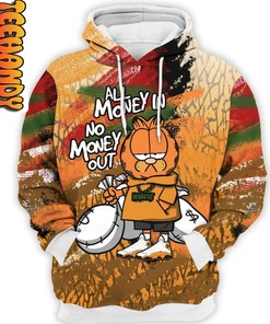 Del Sol All Money In Garfield 3D Hoodie