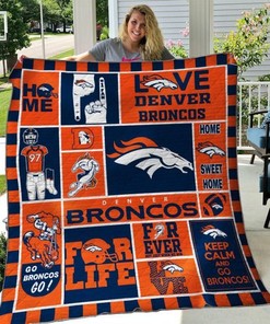 Den Broncos For Life Quilt Blanket Bedding Set