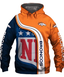 Denver Broncos 3D Hoodie Pullover Zip Hoodie Nfl for Fans