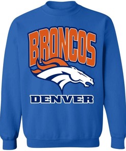 Denver Broncos 90'S Style Retro Nfl Crewneck Sweatshirt