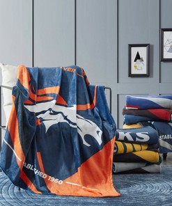 Denver Broncos Fleece Blanket Sherpa Blanket Quilt Gift