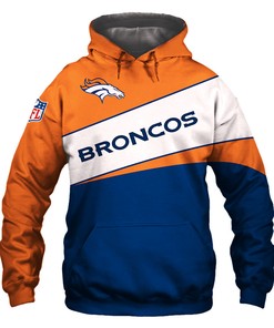 Denver Broncos Hoodie 3D Zip Hoodie