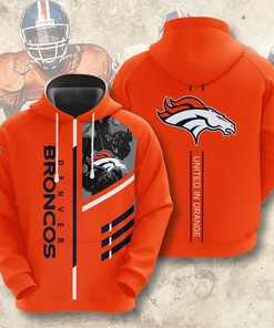 Denver Broncos Hoodie 3D Zip Hoodie 3 Lines Graphic Gift for Fans